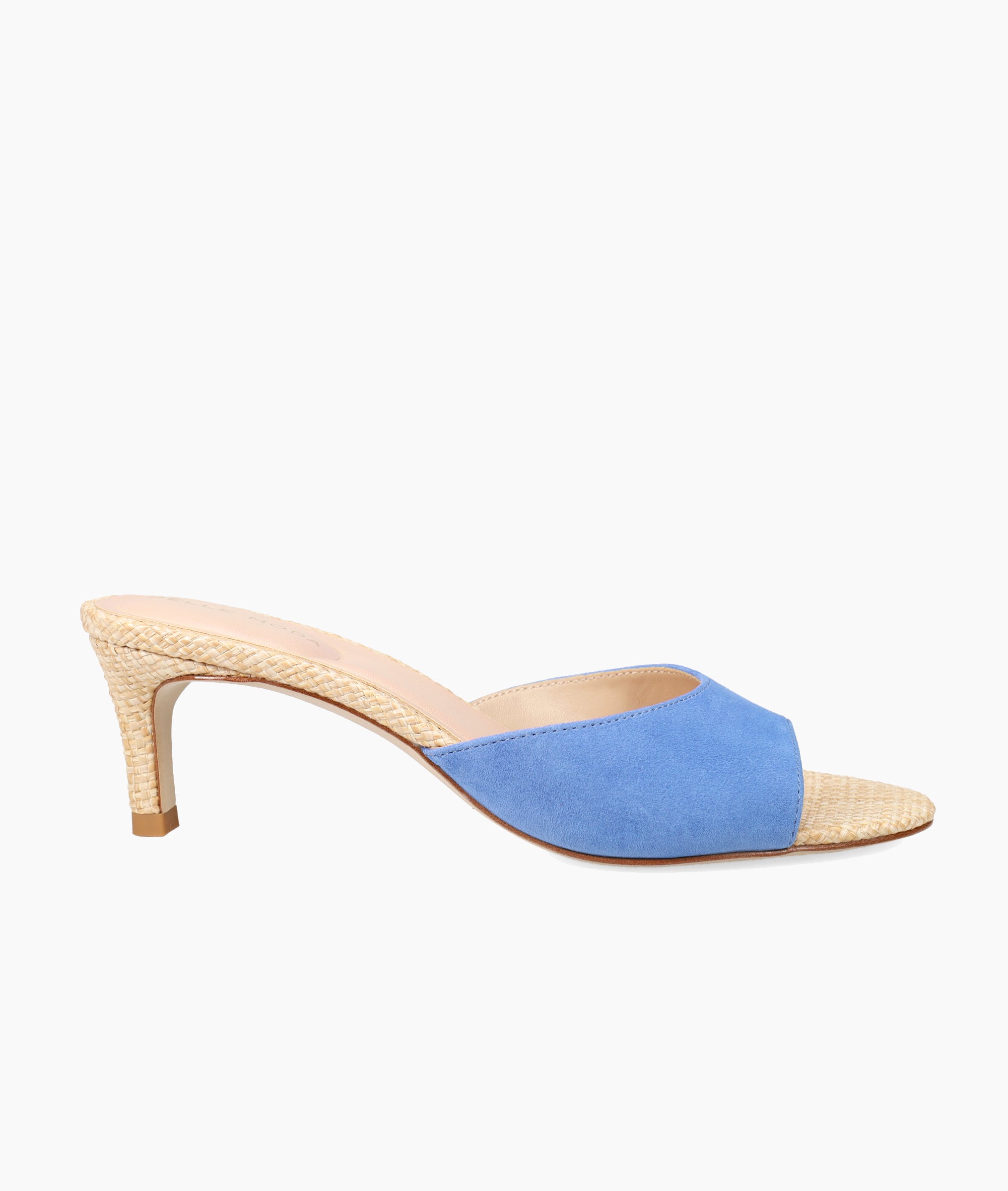 elle Moda-Unia 4-Lake Kid Slide-Blue kitten heel