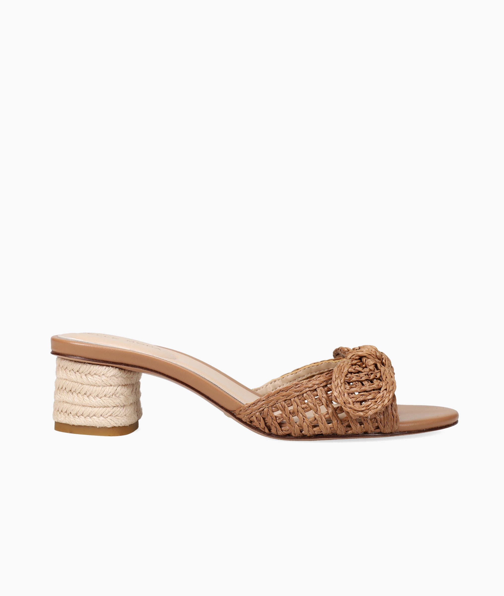 Pelle Moda -Eaden 2 Woven Slide – Amber Block Heel Sandal
