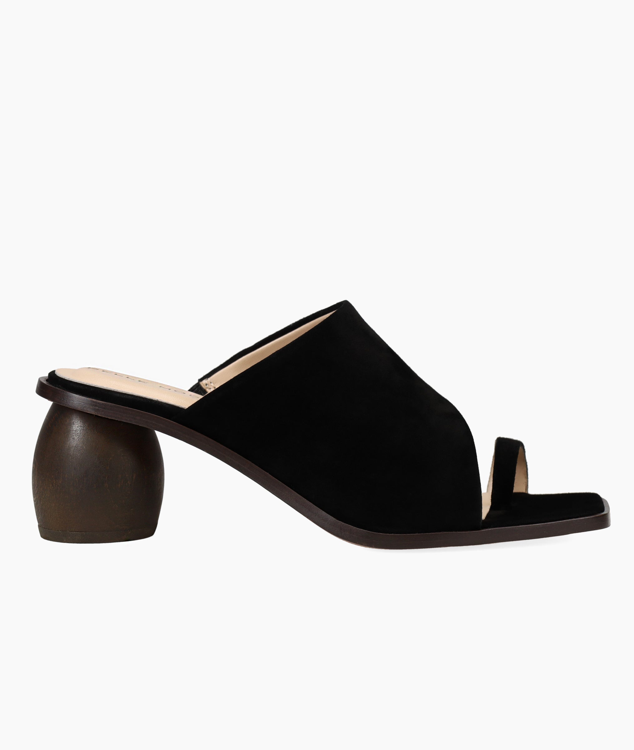 Pelle Moda - Lahni Slide - Black low round heel