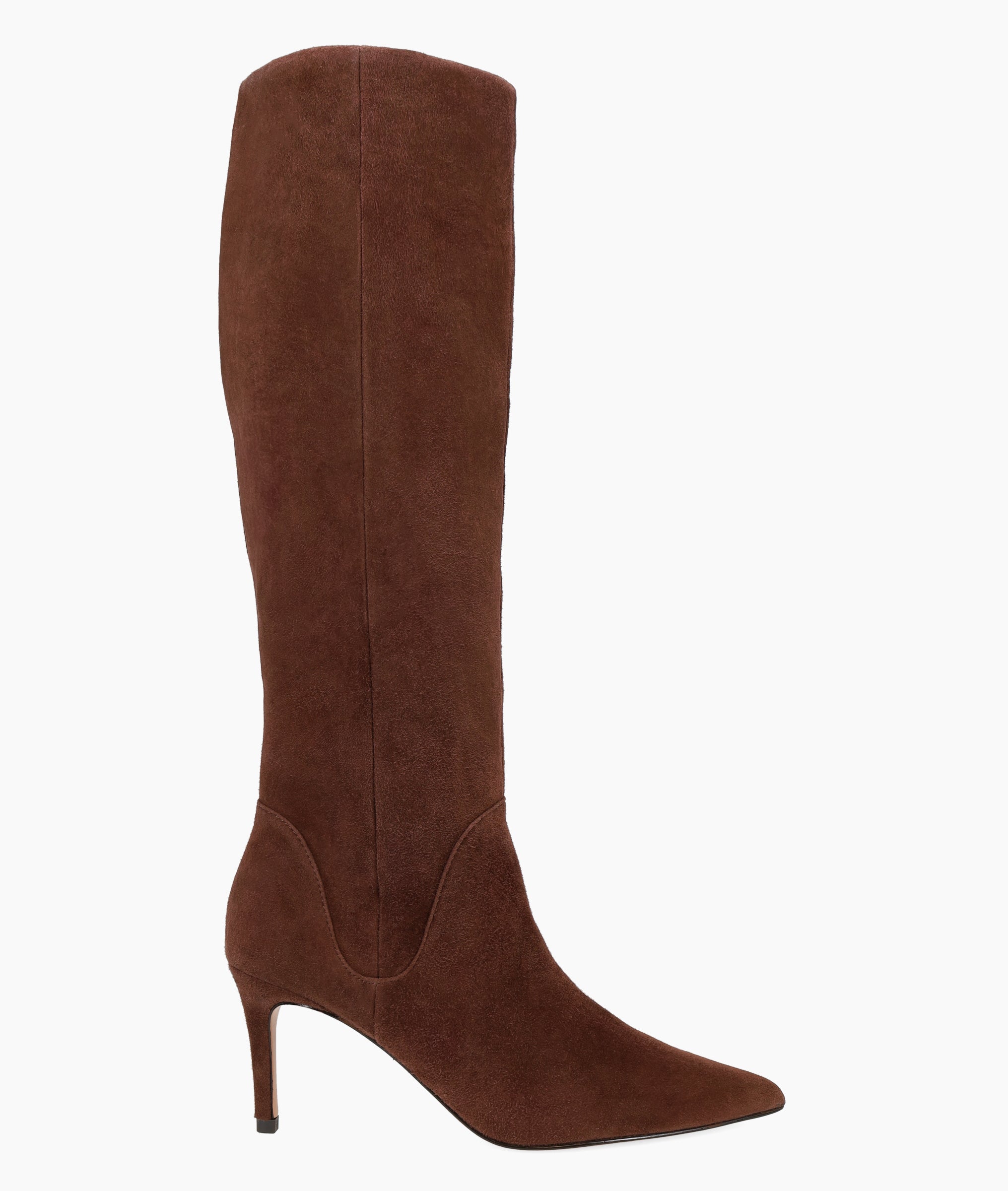 Pelle Moda - Lidya Espresso Suede Knee High - Chic High Heel Boot