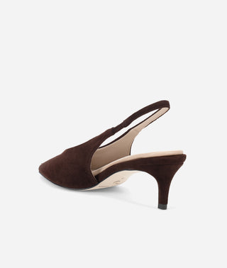 Abbee Slingback Pump Chocolate Suede