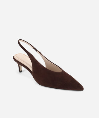 Abbee Slingback Pump Chocolate Suede