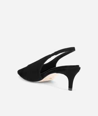 Abbee Slingback Pump Black Suede
