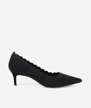 Abell Pump Kitten Heel-Black Knit-Pelle Moda