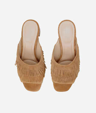 Amani Platform Sandal Caramel Suede
