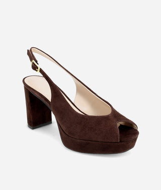 Andee Platform Sandal Chocolate Suede