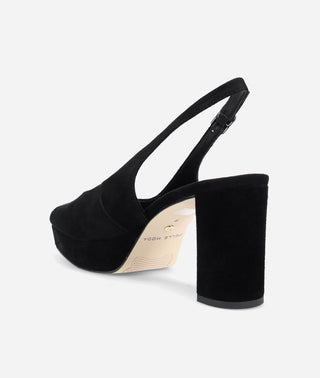 Andee Platform Sandal Black Suede