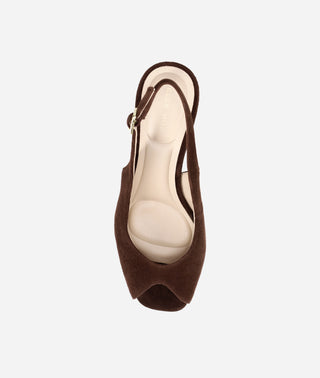 Andee Platform Sandal Chocolate Suede