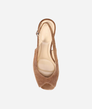 Andee Platform Sandal Taupe Suede