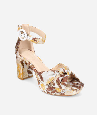 Anesa Platform Gold Floral Jacquard