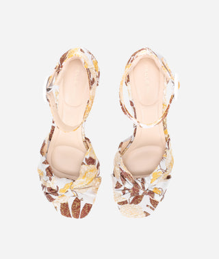 Anesa Platform Gold Floral Jacquard