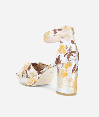 Anesa Platform Gold Floral Jacquard