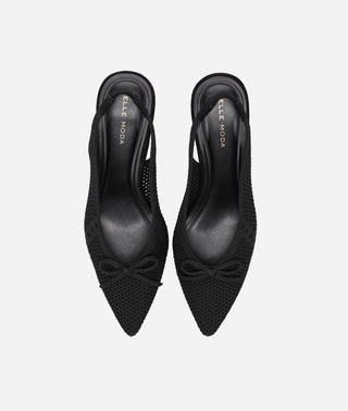 Beliz Slingback Pump Black Knit