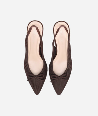 Beliz Slingback Pump Chocolate Knit