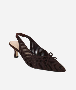 Beliz Slingback Pump Chocolate Knit