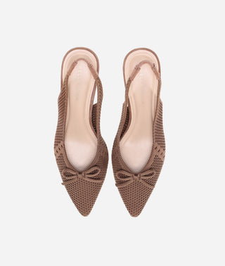 Beliz Slingback Pump Taupe Knit