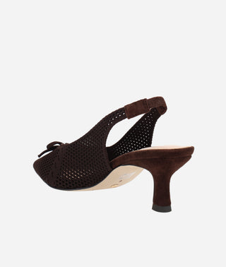 Beliz Slingback Pump Chocolate Knit