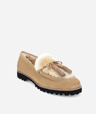 Coraly Loafer Driftwood Suede and Shearling