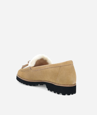 Coraly Loafer Driftwood Suede and Shearling