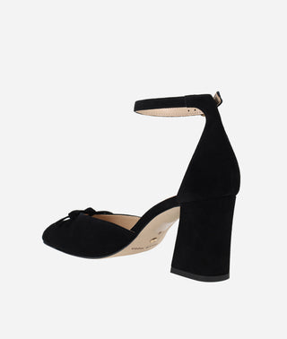 Hasly Block Heel Black Suede