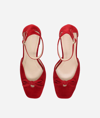 Hasly Block Heel Cranberry Suede