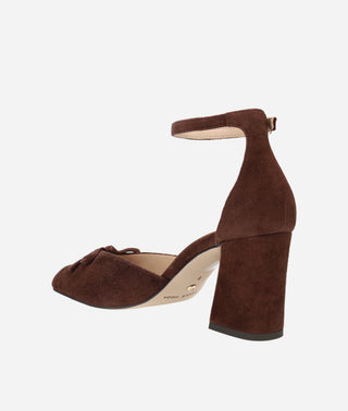 Hasly Block Heel Espresso Suede