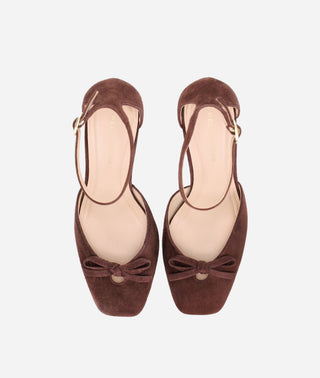 Hasly Block Heel Espresso Suede