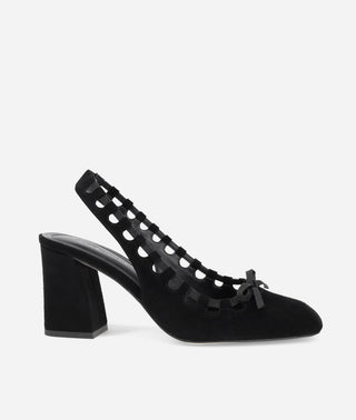Holly Slingback-Block-Heel-Black-Suede-Pelle-Moda