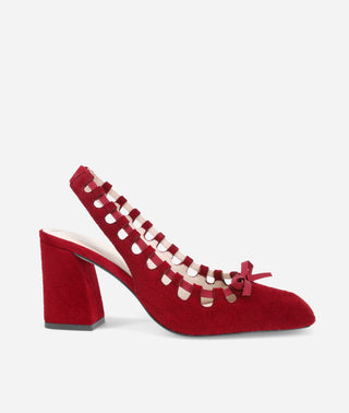 Holly Slingback Block-Heel-Cranberry-Red-Suede-Pelle Moda