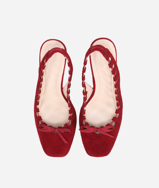 Holly Block Heel Cranberry Suede