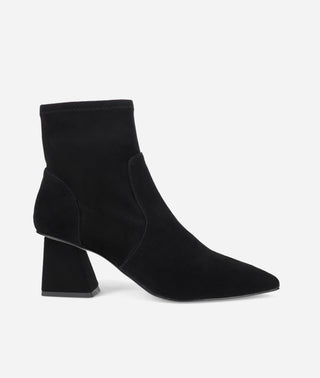 Ilima Bootie Block Heel-Black Suede-Pelle Moda