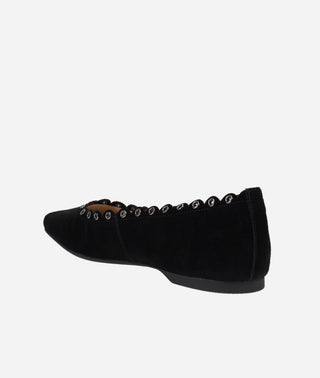 Ilyne Ballet Flat Black Suede
