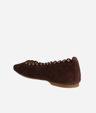Ilyne Ballet Flat Espresso Suede