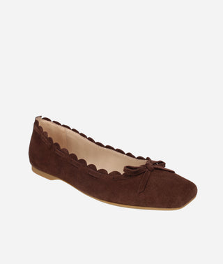 Ilyne Ballet Flat Espresso Suede