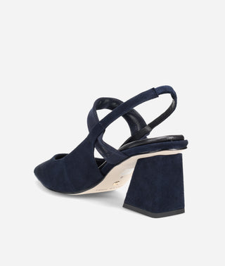 Imelde Slingback Pump Midnight Suede and Mesh