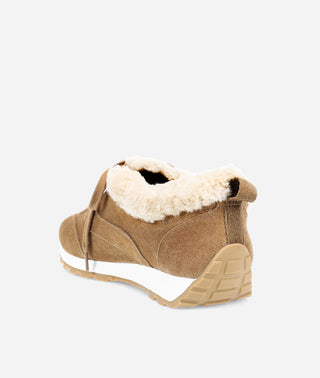 Kosy Shearling Sneaker Caramel Suede