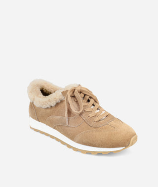 Kosy Shearling Sneaker Ecru Suede