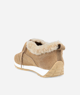 Kosy Shearling Sneaker Ecru Suede
