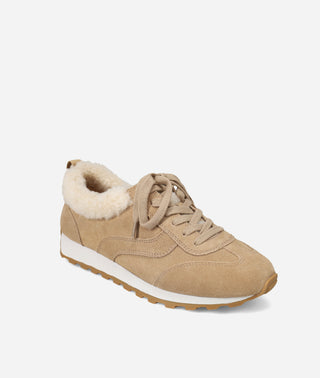 Kosy Shearling Sneaker Ecru Suede
