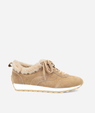 Kosy Shearling Sneaker Ecru Tan-Suede-Pelle Moda