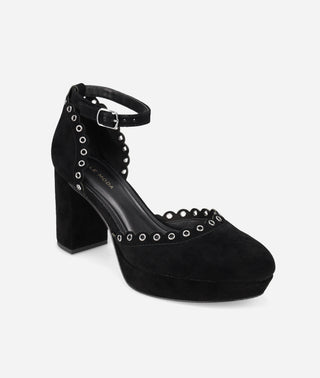 Leana Platform Black Suede