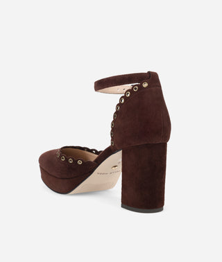 Leana Platform Chocolate Suede