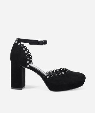 Leana Platform Black Suede - Pelle Moda