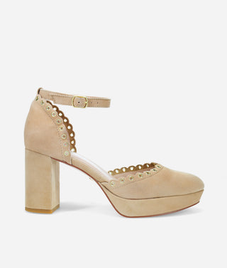 Leana Platform Latte Suede-Pelle Moda