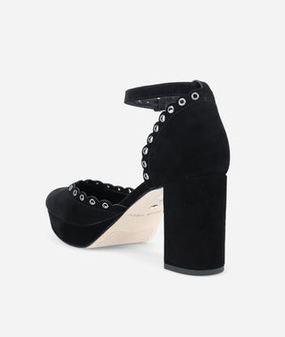 Leana Platform Black Suede