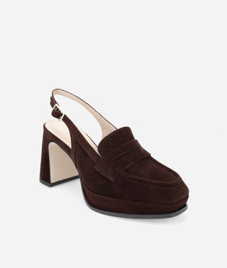 Lora Platform Chocolate Suede