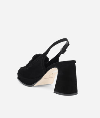 Lora Platform Black Suede