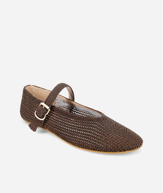 Macie Mary Jane Flat Bronze Crochet