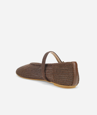 Macie Mary Jane Flat Bronze Crochet