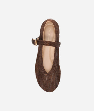 Macie Mary Jane Flat Bronze Crochet